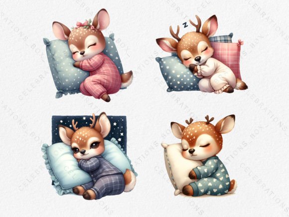 Download Watercolor Sleeping Deer PNG Clipart - Premium Resources