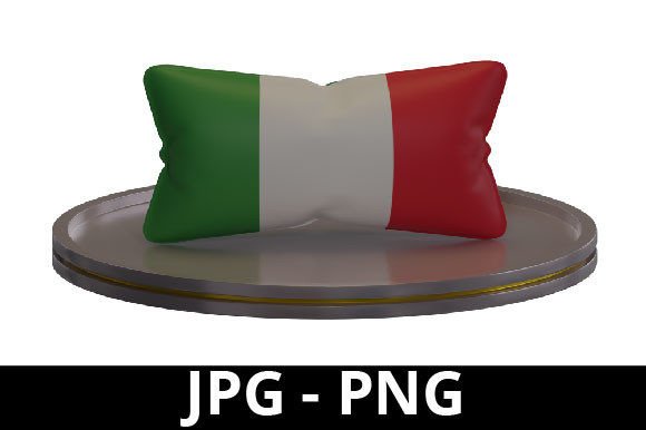 Download 3d Rendering Pillow with Italy Flag Moti - Italy flag Collection