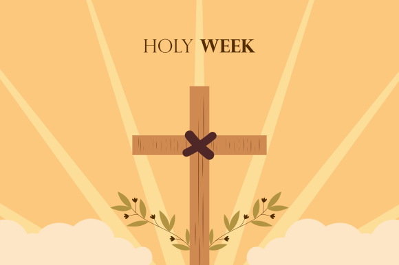 Download Flat Design Holy Week Concept Logo - Concept Collection